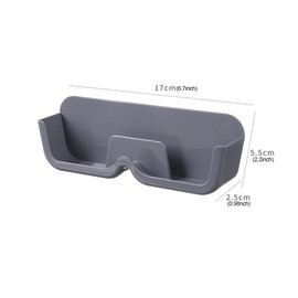 Jrhncy Glasses Holder Wall Glasses Storage, Glasses Holder without Drilling, Sunglasses Storage Organiser Wall Mounted for Hanging Glasses Sunglasses for Bedroom (Dark Grey, Pack of 2)