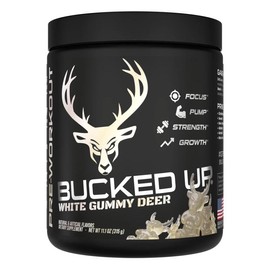 Bucked Up Pre Workout Supplement 30 Servings Fitness Edible Healthcare Dietary:_White Gummy Deer