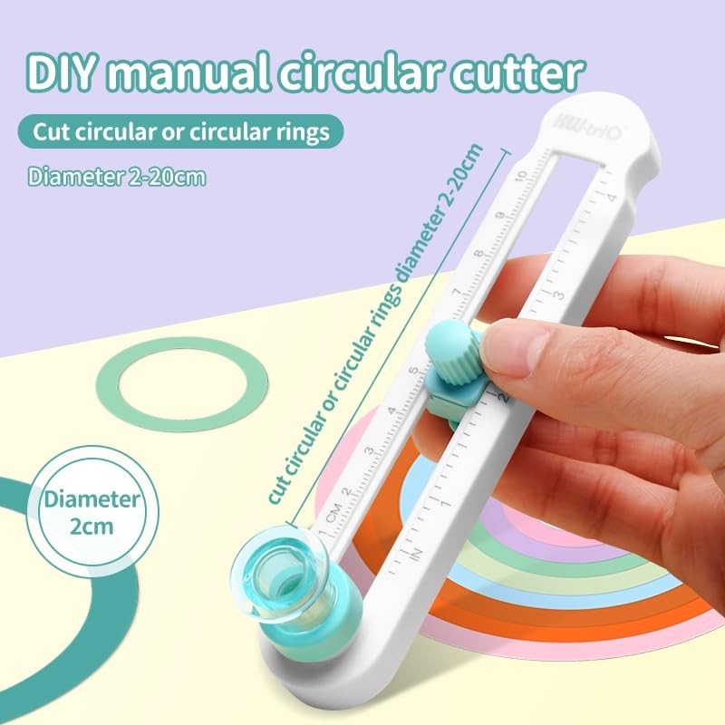 Kaluofan Circle Cutter, Kaluofan Circle Paper Cutter with 4PCS Replacement