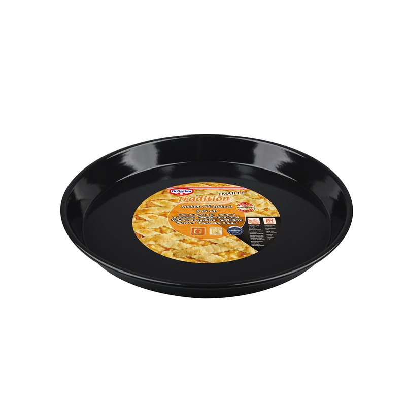 Dr.Oetker Pizza-/ Baking Tray Tradition Ø24 cm in Black, Steel