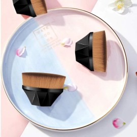 Unbranded 2 Pcs Pro Foundation Makeup Brush Flat Top Kabuki for Blending Liquid Cream&case