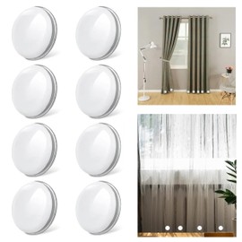 Shower Curtain Weights, 8 PCS Magnetic Curtain Weights, Magnetic Shower Curtain Weights Outdoor Curtain Liner Magnets for Curtains Shower Curtains Tablecloths(White)