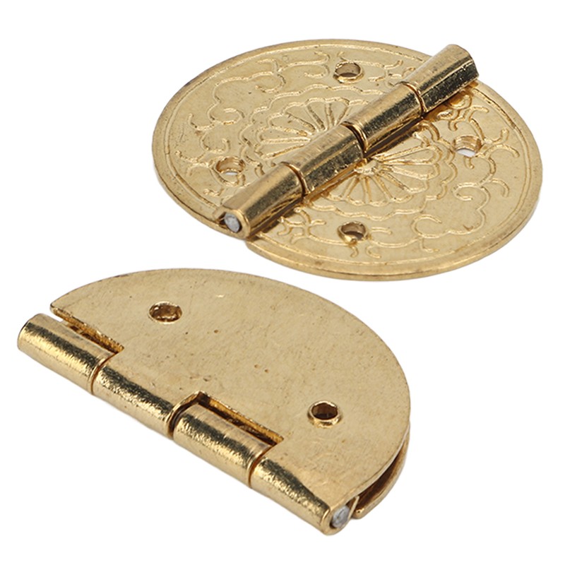 10pcs Mini Antique Hinges Round Exquisite Retro Design Corrosion Resistance