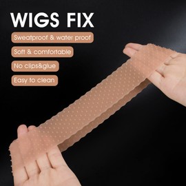 Sibba Pack of 2 Wig Grip Headband Wig Grip Band Elastic Wig Grip Adjustable Wig Band Waterproof Keeps Wig in Place Unisex Seamless Headband