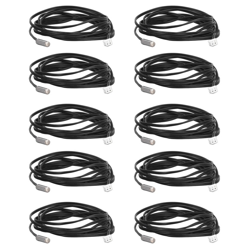 10Pcs Thermistor Sensor NTC Temp Probe 5x25mm Cylindrical Head 2