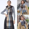 WUFGWBD 1 Piece Plaid Scarf, Retro Scarf, Versatile Scarf, Winter