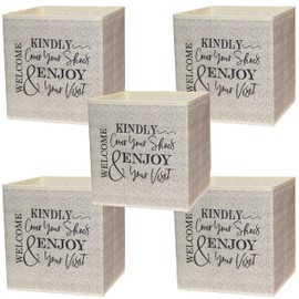 Life Charge Shoe Covers Box - Real Estate Open House Supplies for Realtor Listings. Shoe Cover Holder for Home asks to Please Cover Shoes - Fill with Shoe Booties - Indoor Use | 5 Pack Beige & Black