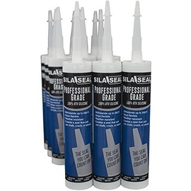 SILA-SEAL White Professional Grade 100% RTV Silicone with reclosable Nozzle, (case of 12)