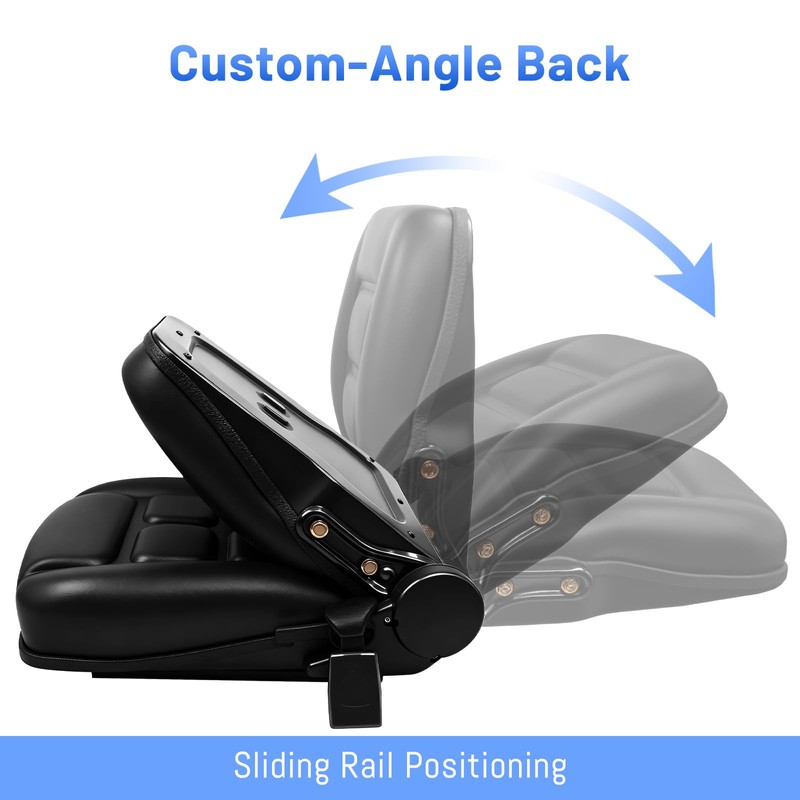 Universal Forklift Seat/Tractor Seat - Compatible with Forklifts, Tractors, Zero-Turn