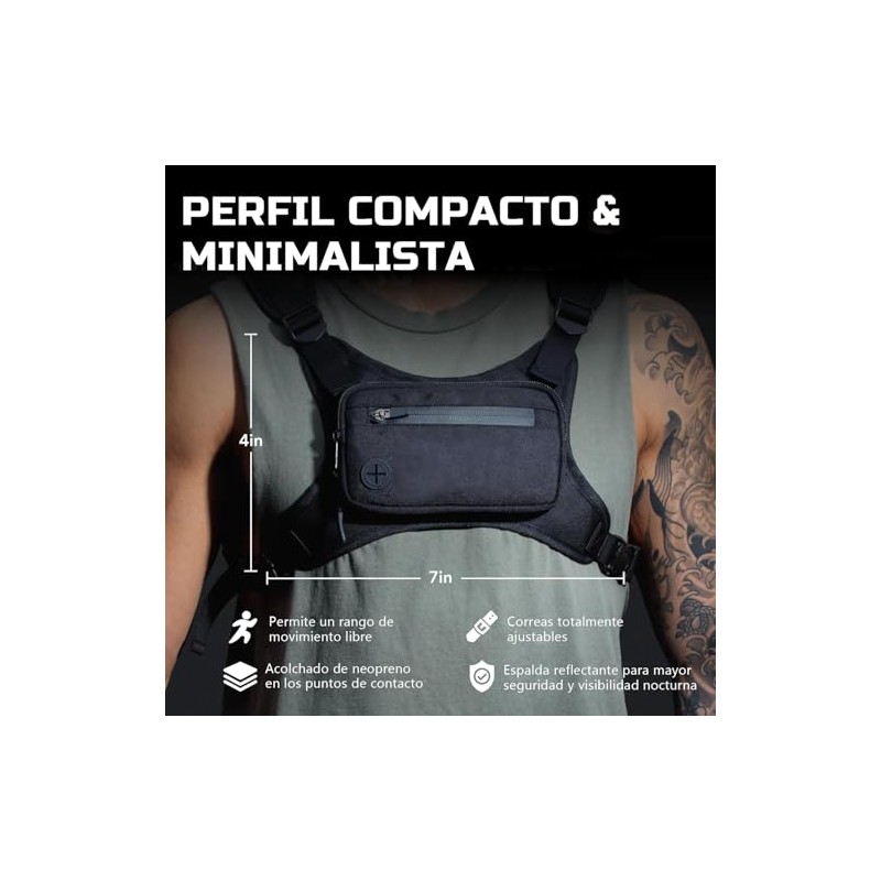Bolsa de Pecho para Deportes, Deportiva Chaleco para Correr, Bolsa