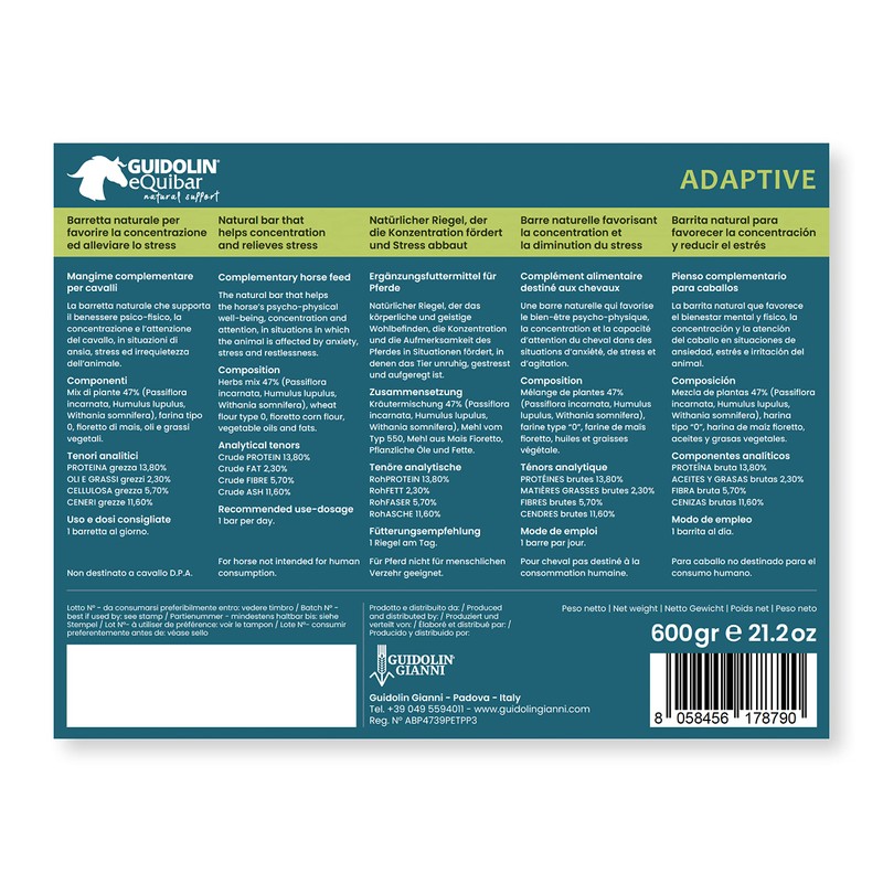 Guidolin Horses Equibar Adaptive® Barretta funzionale per il benessere psico-fisico