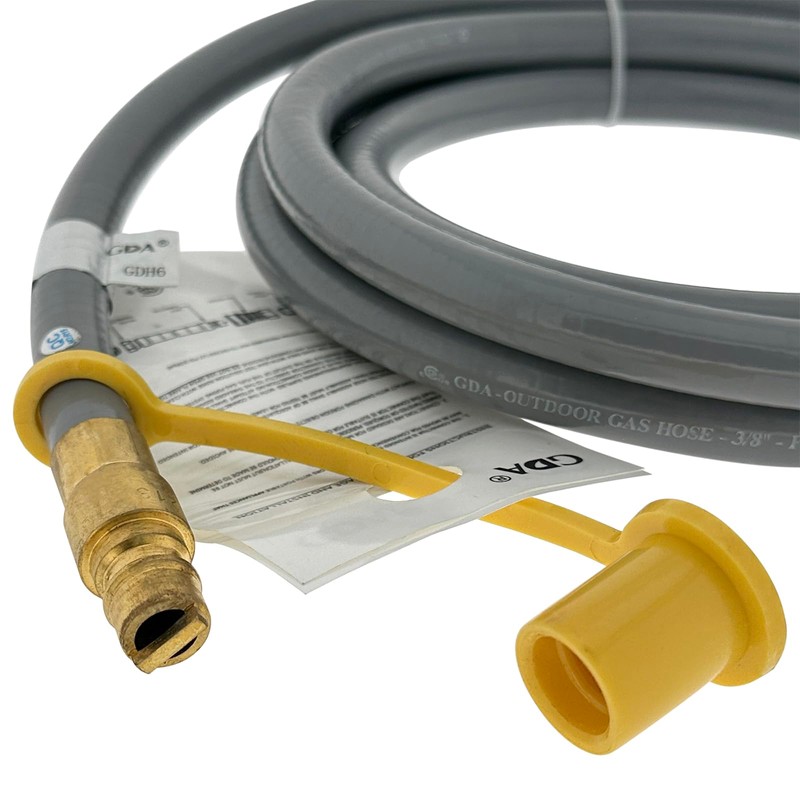 10 Feet 3/8" ID Natural Gas Hose with Quick Connect