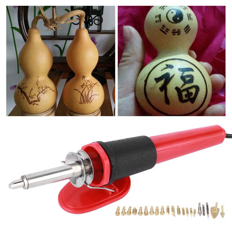 Electric Soldering Iron Set Wood Burning Pen Engraving Carving Pyrography