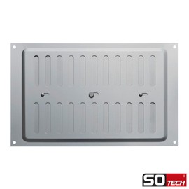 SOTECH Stainless Steel SS304 Ventilation Grille Lockable (260 x 165 mm) Ventilation Plate with Oval Slot Hole for Screwing on with Sliding Lock