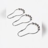 Roller Ball Shower Curtain Hooks for Bathroom – 12-Piece Hanging