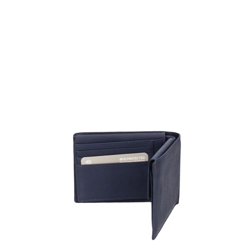 Piquadro Rhino RFID Protection Leather Wallet 12.5 cm, night blue,