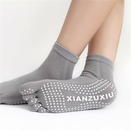 Women's Strong Anti-slip Toe Yoga & Dance Socks (One Size) (35-40)/Dark Purple 20ea