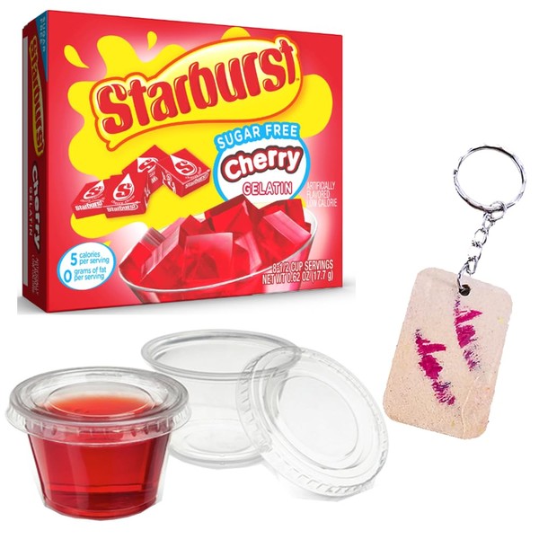 Star * Burst Gelatin Shot Pack 1 Box of Cherry