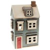 Village Pottery Tea Light Holder Country House Grey