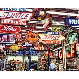 Majestic Value Brand 1000 Piece Jigsaw Puzzle of Iconic Americana Billboards and Signs