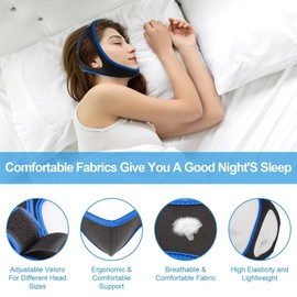 Anti Snoring Devices Anti Snoring Chin Strap for Men Women Adjustable Stop Snoring Solution Chin Straps Sleep Aids for Snoring Mouth Breather Devices