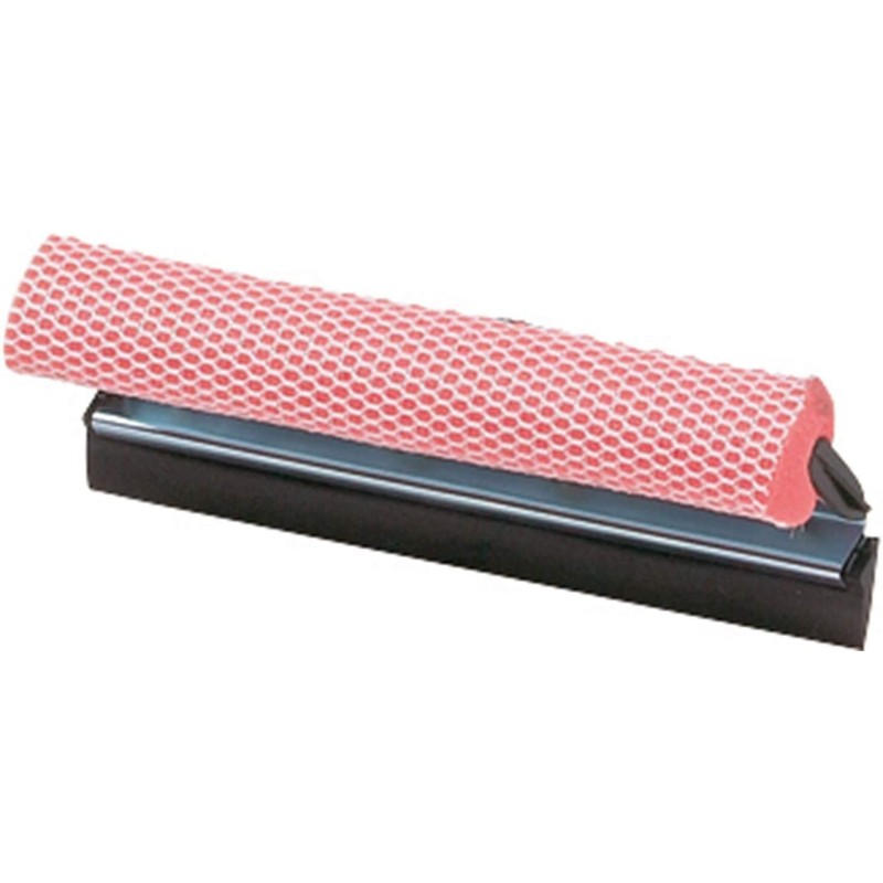 Automotive Window Metal Grip Squeege Head 2-Sided Rubber & Sponge