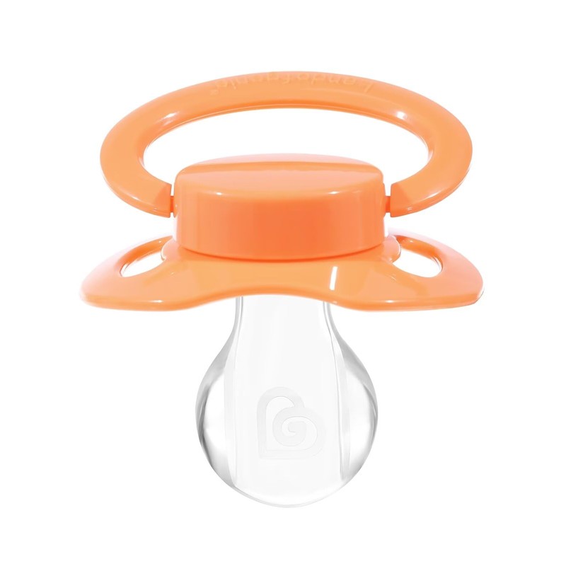 Landofgenie Large Teat Shield Pacifier in Adult Size, Orange