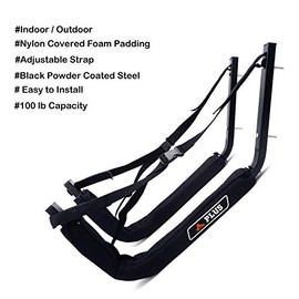 XKMT- Black Heavy-Duty HighRise Wall Mount Kayak Paddle Surfboard Storage Rack Indoor/Outdoor [See Fitment]