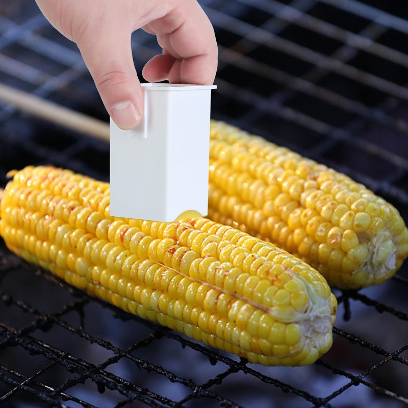 Atvkov 2 Pack Butter Spreader Corn Cob Holder, Plastic Butter