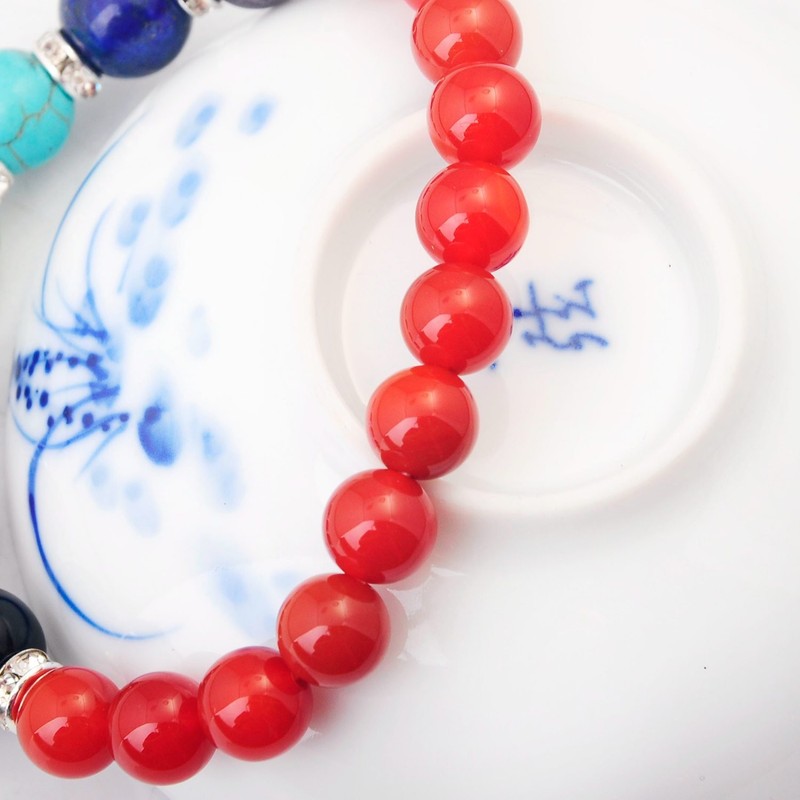 JOYA GIFT Jewelry Carnelian 7 Chakra Yoga Balancing Reiki Healing