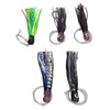 5PCS Saltwater Trolling Lure PVC Squid Skirted Deep Sea Fishing