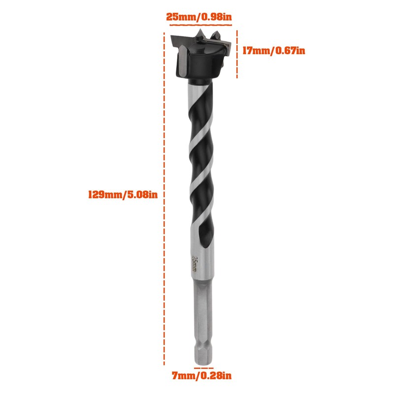Briny River 25mm Forstner Wood Boring Drill Bit Hole Hinge