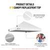CROWN SHADES 8x8 Canopy Replacement Top - Only Compatible with