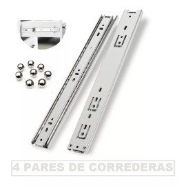 Cerrajes Corredera De Extensión Total 3.5cm X 35cm Calidad 4 Pares