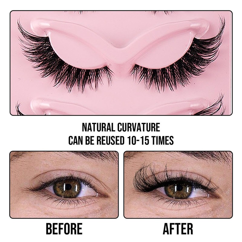 False Eyelashes 5 Pairs Fluffy Fox Eye Lashes Cat Eye