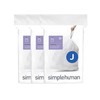 simplehuman Code J 60 Count, Dispenser Pack Custom Fit Liners,