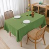NLMUVW Olive Green Table Cloth for Rectangle Table, Linen Tablecloth