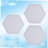Gadpiparty 3 Pcs Hexagon Cotton Canvas Boards for Artists White