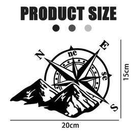 Compass Sticker, Pack of 2 Compass Off Road Sport Trail Stickers, Bumpers, Bonnet Sticker, Mountain Compass Offroad Sticker, Side Door, Universal Sticker for SUV, Caravan, Car, Motorcycle (20 x 15