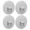 4PCS Stainless Steel PVC D Ring Patch with 11.8in Anchor