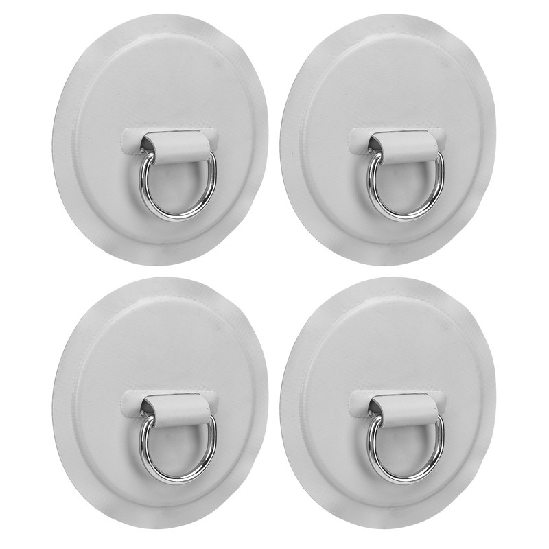 4PCS Stainless Steel PVC D Ring Patch with 11.8in Anchor