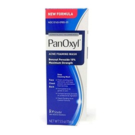 PanOxyl espuma de lavado para el acné 10% peróxido de benzoilo, 5.5 onzas líquidas, paquete de de 1