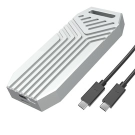 ISHEEP 40Gbps External Hard Drive Enclosure and Adapter, Aluminum M.2 NVMe SSD USB-C Docking Station for NVMe PCIe 2280M Key (B+M Key), Compatible with Thunderbolt 3/4 USB 4/3.2/3.1/3.0/Type-C K1695