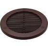 Brown ABS Plastic Round Air Vent Grille 100mm Diameter