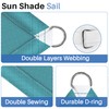 ECOOPTS 7'x15'x17' HDPE Sun Shade Sail Right Triangle Canopy Shades