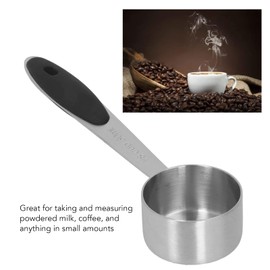 Okuyonic 2Pcs Coffee Scoop, Round 1/8 Cup Measuring Cup, 30ml Capacity Measuring Spoon, Stainless Steel Measuring Cups for Shop, Home