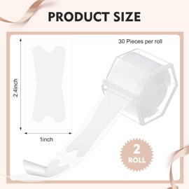 Teenyyou 2 Rolls 60pcs Blister Bandages for Feet Heel Blister Prevention Adhesive Gel Blister Cushions Invisible Blister Pads Waterproof Blister Prevention Tape for Heels Protectors Toes Fingers