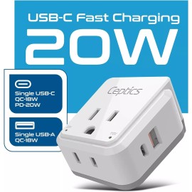 Ceptics  Adapter Travel Set Use All Over Africa, Zimbabwe, Morocco- Type E/F,M,G