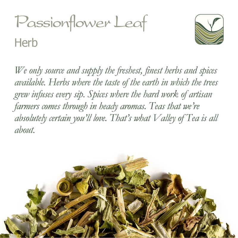 Passion Flower Organic Calming Tea - Whole Leaf Dried Passionflower