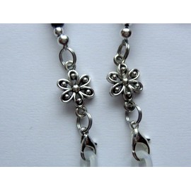 Handmade IRIDESCENT CRYSTALS RHINESTONES EYEGLASSES HOLDER CHAIN NECKLACE LOBSTER CLASPS